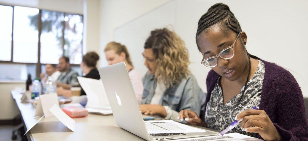 professional mba students focusing in class